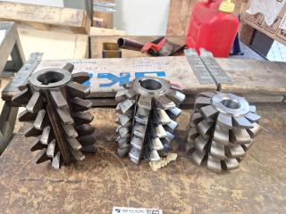 3 x Gear Hobber Cutters