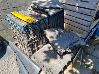 Pallet of Rubber Flooring Mat Sections