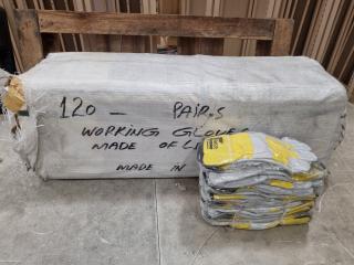 120x Pairs of Leather Work Gloves