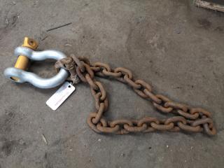 5300kg Single Leg Lifting Chain w/ D-Shackle
