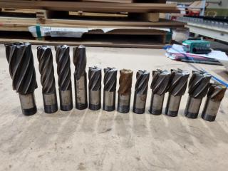 12x Assorted Screw Type End Mills