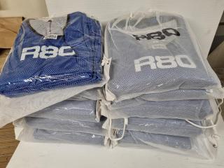 100x R80 Blue/White Reversable Mesh Training Bibs, Size XL