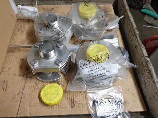 4 x Large Stainless Ball Valves