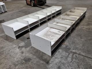 2x Workbench Top Shelving Storage Assemblies
