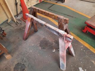 Pair of Wooden Saw Horses
