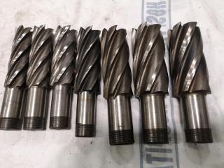 7x Assorted Finishing End Mill Cutters, Metric & Imperial Sizes