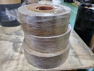 3x Industrial Conveyor Belt Rolls, Each 80mm Wide