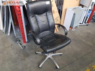 Leather Look Executive Gas Lift Chair