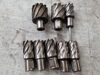 8x Annular Cutters, Assorted Sizes