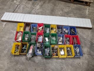 27x Bins w/ Fastening Hardware + Wall Mount Board