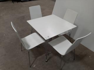 White Hotel Table and Chairs Set