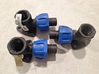 3 x LDBE2015 20mm, 15mm Bracket Elbow