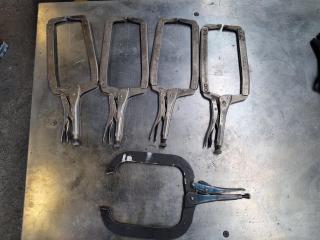5x Locking Clamps by Vice-Grip & Scagrip