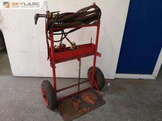 Acetylene Welding Trolley w/ Regulators & Torch