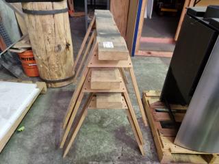3 x Wooden Saw Horses 