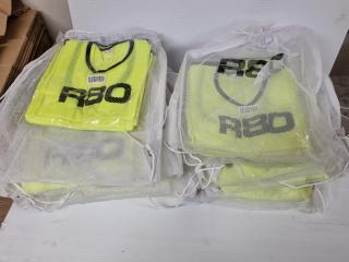 100x R80 Yellow Mesh Training Bibs, Size Junior