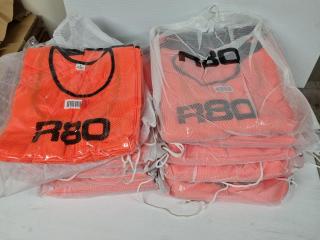 100x R80 Orange Mesh Training Bibs, Size L