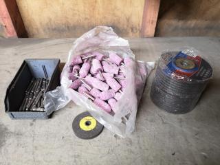 Assorted Grinding Spindles, Disks, Ball Nose Cylinders