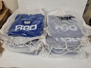 100x R80 Blue Mesh Training Bibs, Size S