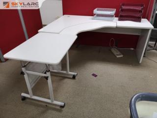 Office Corner Workstation Desk w/ Side Table