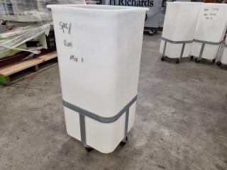 Food Grade Plastic Bin w/ Trolley