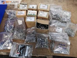 Assorted M8 Stainless Steel Nuts, Bolts, Washers
