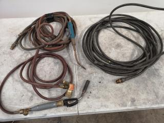 3x Assorted Welding Hoses w/ 2x Torches