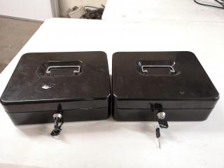2x Retail Steel Cash Boxes