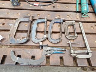6 Assorted Clamps