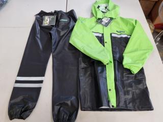 Kaiwaka Kids Reflective Waterproof Parka, & Over Trouser, Size 12