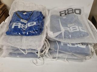100x R80 Blue Mesh Training Bibs, Size Junior