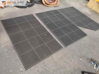 3x Heavy Duty Rubber Floor Mats Mat, Industrial Commercial Grade