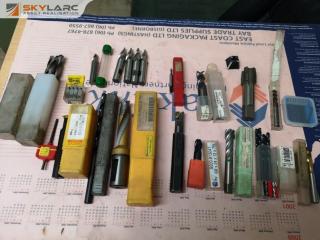 Assorted Lot of Milling, Drilling & Lathe Bits, Holders & More