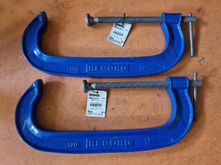 2x Record Irwin 12" Ribbed G-Clamps