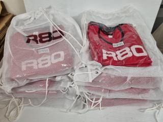 100x R80 Red Mesh Training Bibs, Size Junior