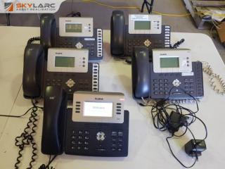 5 x Yealink IP Phones