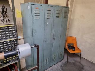 4-Compartment Steel Personnel Locker Assembly
