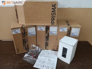 4x Stylish White Metal Outdoor Light Units by Prisma, New