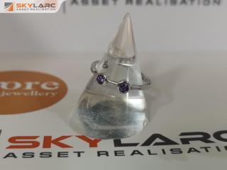 Double Round Brilliant Stack Ring | Amethyst Purple | MJJ for ORE