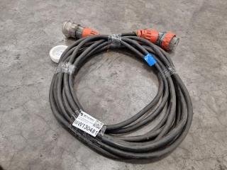 14M 32Amp 500V 50Hz 3 Phase Extension Lead