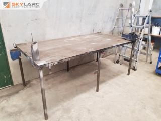 Heavy Duty Steel Workshop Bench