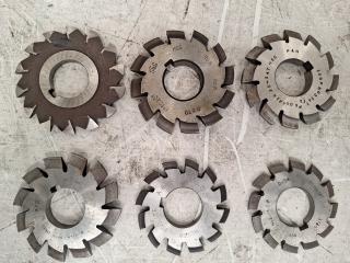 6 x Gear Shaping Cutters
