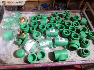 Large Quantity of Aquatherm Green Pipe Fittings