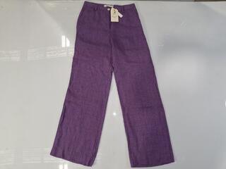 Nice Things 100% Linen Wide Leg Pants - Size 38