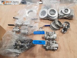 Large Lot of Stainless Pipe Fittings