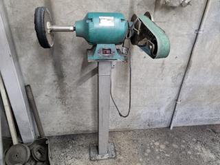 Makita GB800 Bench Grinder w/ Accessory Attachments & Stand