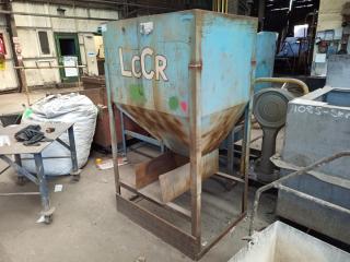 Small Steel Hopper in Frame