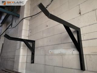 Pair of Heavy Duty Steel Workshop Material Wall Rack