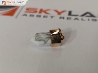 Crystal Point Small Howlite Pendant | 18k Rose Gold Plated | KIRSTIN ASH