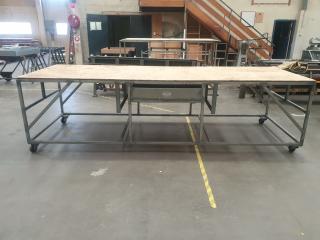 Heavy Duty Steel Framed Mobile Workbench